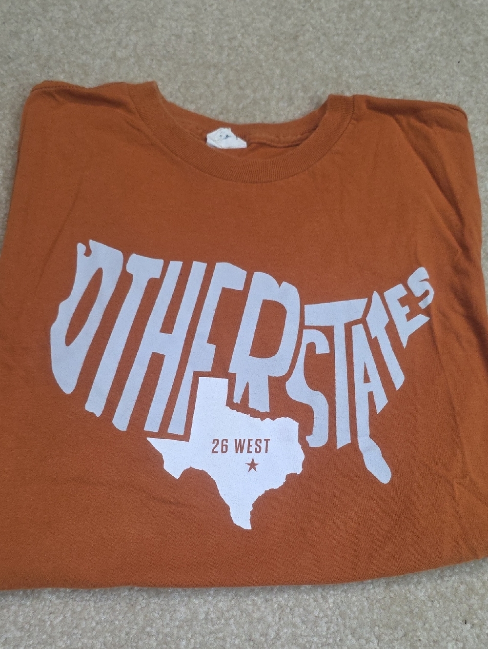 Texas / Other States Graphic Tee in Rust with White Print